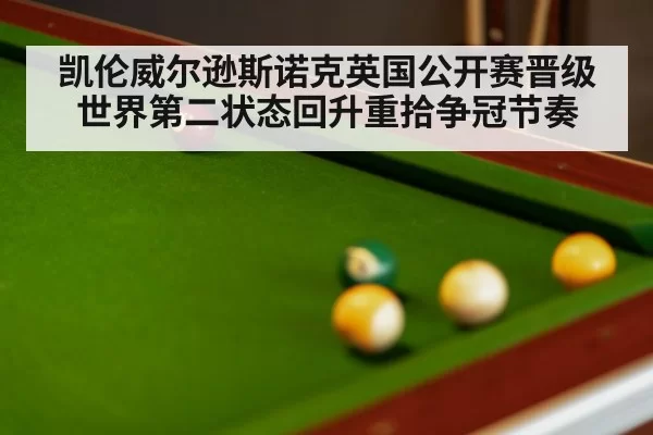 凯伦威尔逊斯诺克英国公开赛晋级 世界第二状态回升重拾争冠节奏